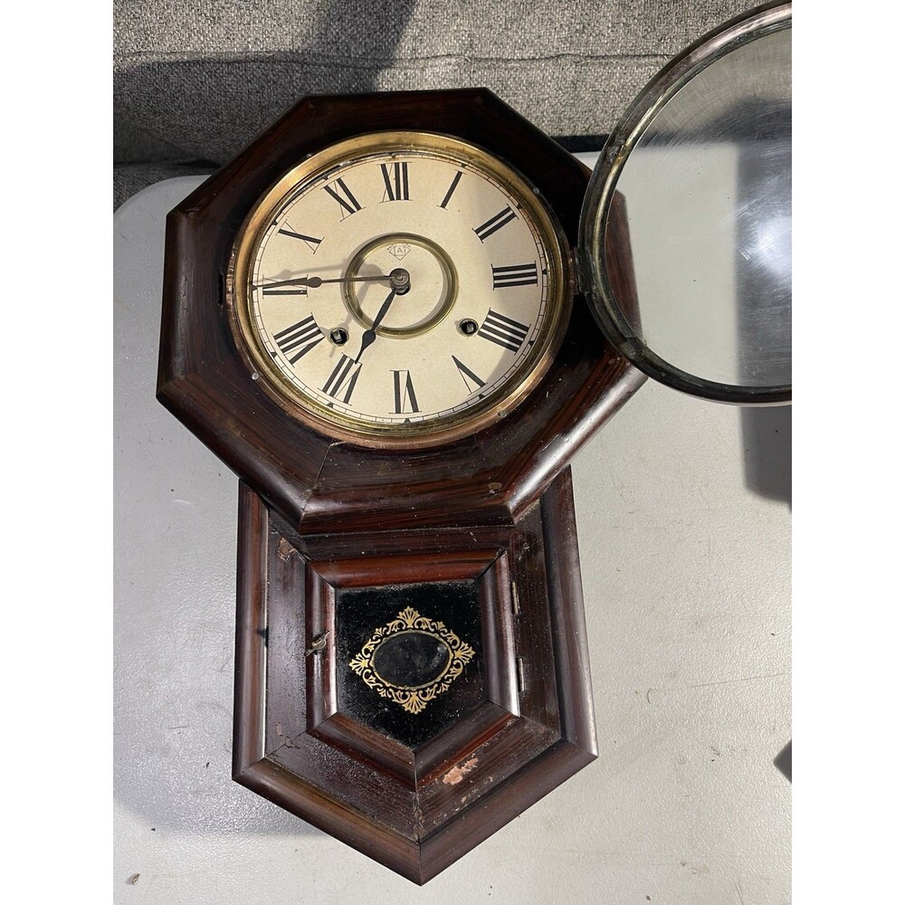 Antique Ansonia Schoolhouse clock